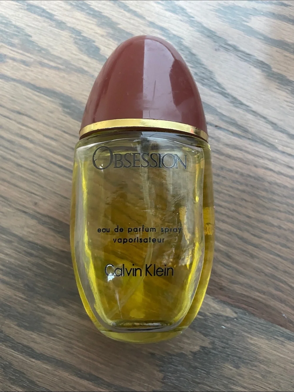 Calvin Klein Obsession Perfume Bottle in Yellow and Brown - Picture 1 of 2